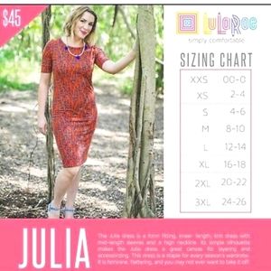 LuLaRoe Julia Dress Size M